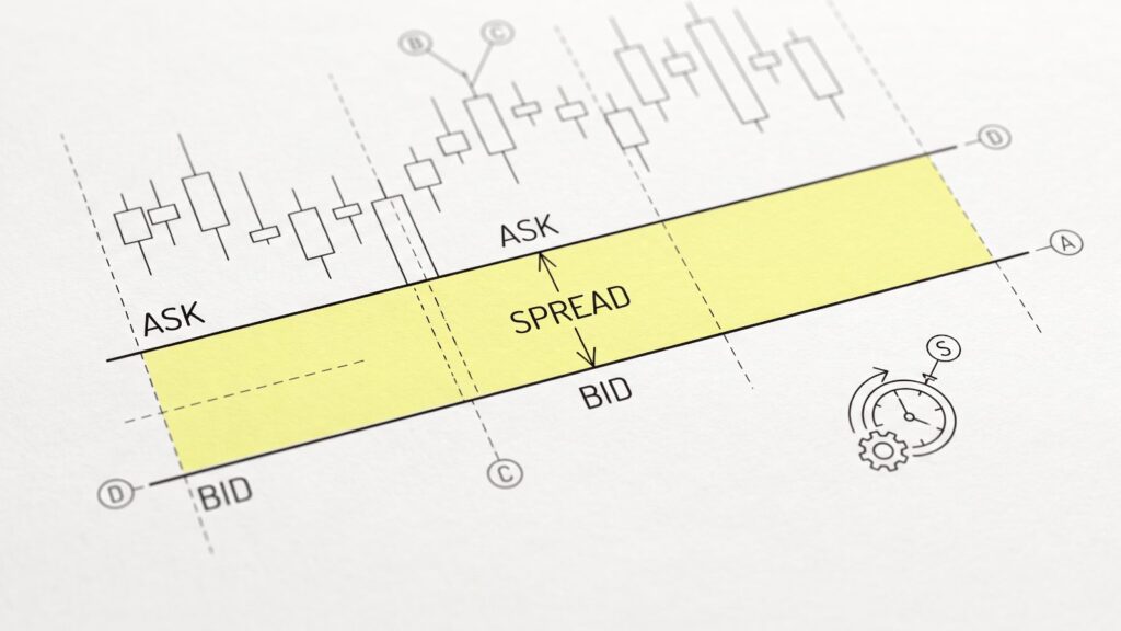 Spread zwischen Bid und Ask als Trading-Gebühr