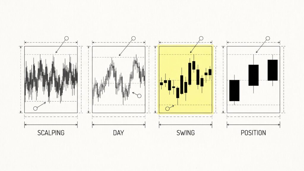 Trading-Stile: Scalping, Daytrading, Swing-Trading und Positionstrading im Zeitvergleich